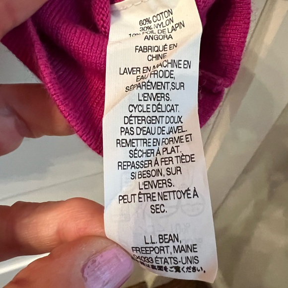 LL Bean Cardigan Ruffled Front Large - Picture 3 of 7